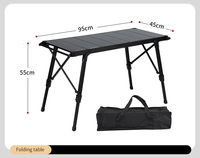 Vente en gros de table de camping pliable réglable en aluminium meubles de jardin pique-nique imperméables au design moderne
