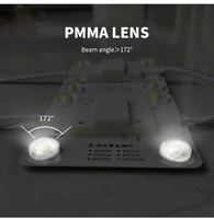 En Stock Couleur Unique 220V Direct 4 Modules Led Publicité Module Led Avec Lentille pour Panneau de Signalisation