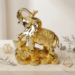 <span class=keywords><strong>Figurine</strong></span> d'éléphant, couleur dorée, 24k, pour le tronsmart, matière granulaire, 1 pièce - Product Image 1