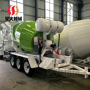 Truk Pengaduk Beton Mobile Tiga As 2 Meter Kubik Bertenaga Bensin Trailer Pengaduk Beton - Product Image 4