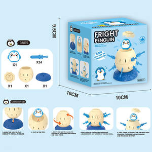 Mini puzzle en plastique transfrontalier à succès : Pinguin pirate dans un baril – Amusant, anti-stress, éducatif, développement intellectuel, idéal pour les fêtes - Product Image 4