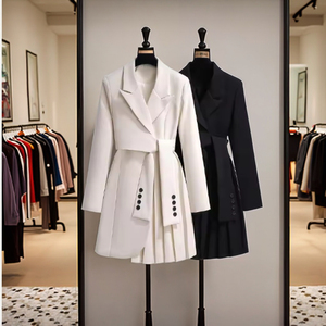 <span class=keywords><strong>Abito</strong></span> da donna stile Blazer autunnale <span class=keywords><strong>con</strong></span> cintura dolce stile Blazer da ufficio a manica lunga <span class=keywords><strong>con</strong></span> <span class=keywords><strong>spacco</strong></span> irregolare a manica lunga di fascia alta - Product Image 1