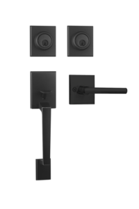 Ensemble de serrures de <span class=keywords><strong>porte</strong></span> d'entrée standard américain robuste avec poignée à levier et pêne dormant à cylindre unique en alliage de zinc, poignée à prise tubulaire - Product Image 5