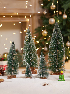 Mini décorations de Noël en pin à faire soi-même, petit ornement d'ambiance de bureau, micro-paysage de fenêtre, cadeau pour Noël - Product Image 5