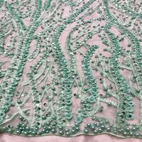 Nre Trend Tricot Dentelle Tissu De Luxe De Mariage Vert Dentelle Tissu Pour Les Femmes Robe