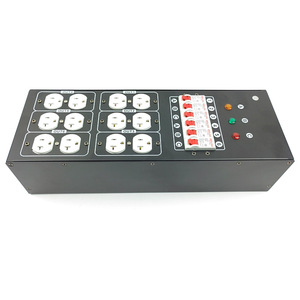 Caja de Distribución Portátil de 6 Vías con Enchufe Estadounidense de <span class=keywords><strong>32A</strong></span>, Caja Eléctrica para Lámparas de Escenario, Equipo de Iluminación de Cinco Cables - Product Image 2