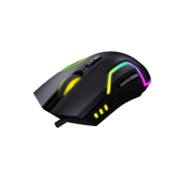 Mouse Gaming Ergonomis Berlampu RGB Berkabel Custom Terlaris M01, 7200 DPI, Antarmuka USB, 7 Tombol, Cocok untuk Kedua