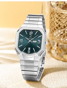 Reloj Cuadrado Reward RD613377M para Hombre, Correa de Acero Sólido Simple, Cierre de Mariposa, Reloj Masculino RD613377M - Product Image 2
