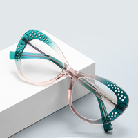 Monture de lunettes optiques anti-lumière bleue Partagas Butterfly Shape Spring Hinge CP Pin-in Arms Style pour femmes