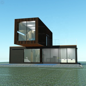 Casa Container a Due Piani di 40 Piedi Rivestita in Legno per Abitazione Familiare in un Ambiente Forestale - Product Image 2