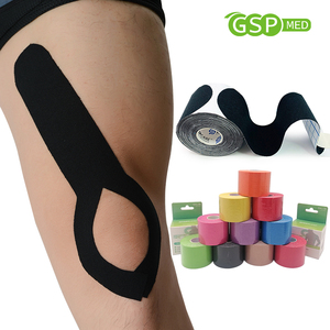 Rollo de cinta de kinesiología precortada 5cm * 25cm * 20 piezas Cinta de <span class=keywords><strong>Kinesio</strong></span> estirable de color personalizado Cinta de músculo médica impermeable Soporte de muestra - Product Image 2