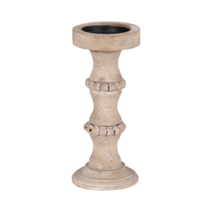 Porte-bougie décoratif en bois, style antique, avec perles, centre de table - Product Image 3