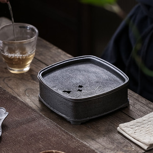 Square <b>Tea</b> Tray With Water Storage For Kung Fu <b>Tea</b> <b>Set</b> Dry Brewing Table Ancient Tin Teapot Stand Viewing Bamboo - Product Image 1