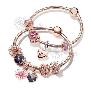 Hot Originales De Plata plateado brillante estrellas románticas cuento De hadas circón encanto pulsera para mujeres Hockey regalos pulseras - Product Image 1