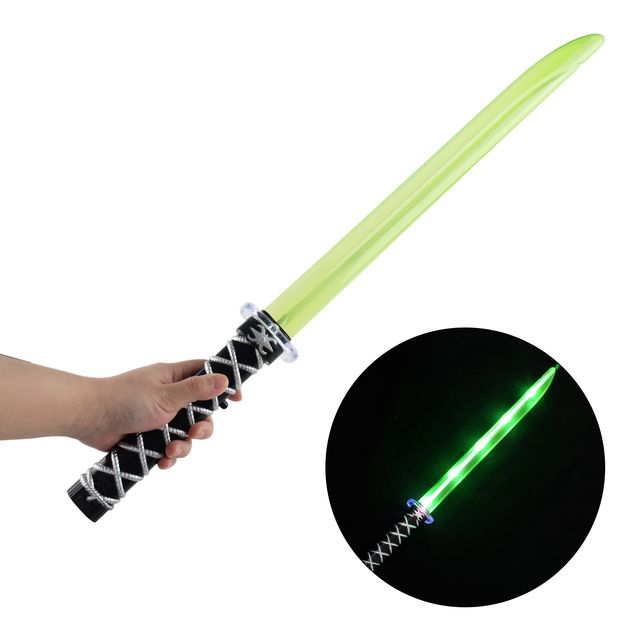 Themed Party LED Light Toy Telescoping Colorful Lightsaber Star Flashing Lights Sound Party Novelties Glowing Laser Sword Saber