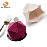 Ak Diamant Vormige Mousse Mallen 3D Siliconen Cake Mallen Voor Bakkerij Gebak Bakken Tools Zoete Dessert Gereedschap MC-133