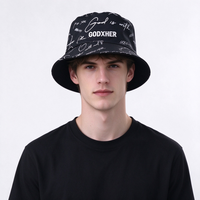 Topi Bucket Anak Unisex Custom Desain Cetak Bordir Katun Berkualitas Tinggi Grosir, Dapat Dibalik