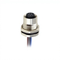 Connecteurs circulaires M12 étanches pour automobile, 4 broches, femelle, avec câble de codage pour panneau avant, capteur et montage sur circuit imprimé