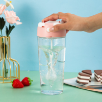 Bouteille d'eau d'entraînement de Fitness personnalisée à piles de 600ml, mélangeur électrique Vortex, bouteille de Shaker électrique en plastique de protéines