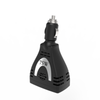 Mini convertisseur de tension DC 12V vers 220V AC, onde sinusoïdale modifiée, convertisseur de puissance de voiture 75W, chargeur de voiture