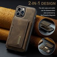 Leyi 2 en 1 étui de téléphone en cuir portefeuille Rfid bloquant le porte-carte d'identité sac d'argent multifonctionnel pour iphone 15 pro porte-cartes portefeuille