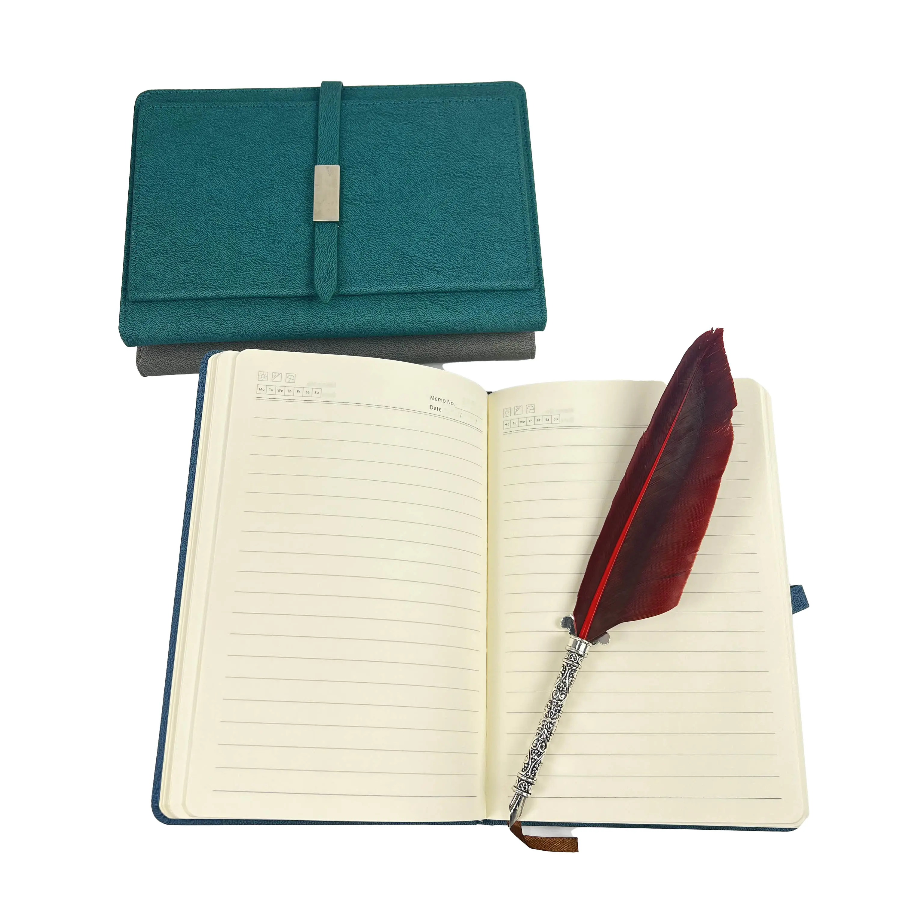 Deluxe A5 Integrated Notebook Leather Journal Planner para la productividad diaria