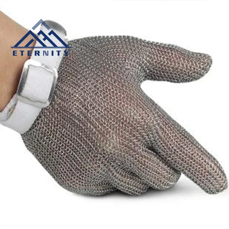 Safety Stainless Steel Wire Mesh Butcher Fishing Anti-cutting Chain mail Work Gloves