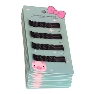 Épingles à cheveux en acier ondulé droit de 6 cm/5 cm, noires, simples, épingles à cheveux <span class=keywords><strong>bob</strong></span>, vente en gros, accessoires pour filles - Product Image 1