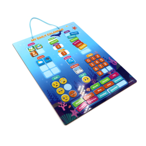 Jouet éducatif pour enfants sur le temps météo et mon calendrier quotidien, avec thème dauphin, pour le plaisir en famille et la lecture de la date du jour, pour les 3-4 ans - Product Image 3