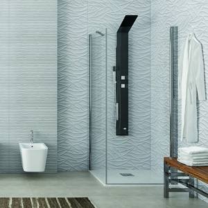 Kamalu modello KS2800S in acciaio inox box doccia 75x100 75 cm porta a battente 100 cm porta scorrevole fissa per camera/bagno - Product Image 2