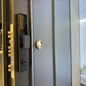 <span class=keywords><strong>Porte</strong></span> d'entrée de villa minimaliste en métal antivol, <span class=keywords><strong>porte</strong></span> principale de luxe en aluminium moulé, portes d'entrée modernes en acier pour villa - Product Image 4