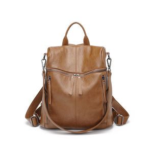 Sac à dos d'étudiant imperméable et coloré en tissu Oxford avec fermeture éclair, grande capacité, style coréen, pendentif ours, antivol, pour ordinateur portable - Product Image 3