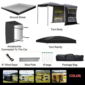 Lều kết nối ngoài trời cắm trại xe lớn mái hiên cổng sau tán xe phía sau lều cho nơi trú ẩn Mặt Trời Lớn Tán lều - Product Image 5