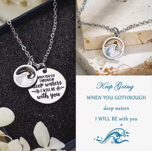 Saint Valentin Confession Bijoux Graine De Moutarde Pendentif Charme Collier Mouvement Montagne Amour Foi Gravé Pendentif Rond Pour Les Femmes - Product Image 3