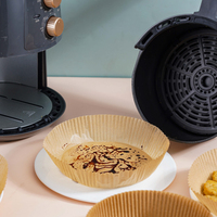 Ventes d'usine 100 pièces/boîte Papier sulfurisé pour friteuse à air antiadhésif Biodégradable Imperméable Anti-graisse Haute température Alimentaire