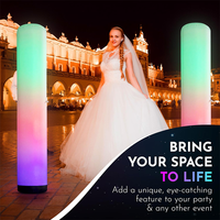 Colonne gonflable de pilier de lumière LED de la publicité en nylon PVC personnalisée décoration d'événement de matériel d'Oxford danseur d'air expédiable par la mer