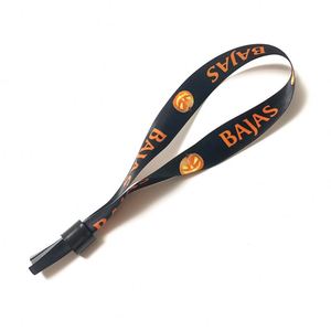 Pulseras de Tela Lisa Blanca y Negra con Logotipo Personalizado, Pulsera de Satén para Eventos y Festivales de Halloween - Product Image 4