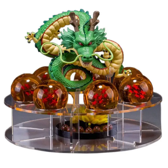 Polyresin/Dragonball Nhựa Hoàng Gia Hôn Dragon Ball Z Bức Tượng Nhỏ Shenron Hành Động Hình Shenlong Với Rồng Bóng Bộ 7PCS 35Mm