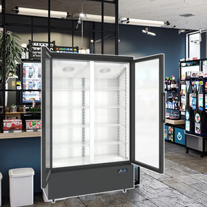 Vetrina Freezer Verticale <span class=keywords><strong>a</strong></span> 2 Porte con <span class=keywords><strong>Porta</strong></span> in Vetro, Acciaio Inossidabile, Refrigerazione <span class=keywords><strong>a</strong></span> Raffreddamento Diretto - Product Image 2