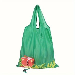Sac fourre-tout promotionnel personnalisé imprimé, petit, écologique, pour courses, motif fraise, réutilisable, pliable, en nylon, polyester, RPET - Product Image 3