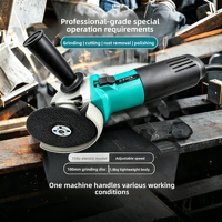 Meuleuse d'angle électrique industrielle à vitesse variable 110 V, 11 000 tr/min, haute puissance, pour le polissage des métaux, la découpe et l'élimination de la rouille