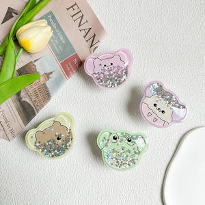 สินค้ามาใหม่ทรายดูดเป็นรูปร่างหมีเหลวของขวัญอุปกรณ์เสริมมือถือโปรโมชั่นของขวัญโต๊ะที่วางโทรศัพท์มือถือด้ามจับซ็อกเก็ต - Product Image 2