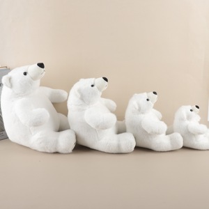 Oso Polar de Peluche con Bufanda Roja - Oso Blanco del Océano Ártico con Bufanda Navideña, Lindo Juguete de Animal Ártico, Regalo de Oso Polar - Product Image 3