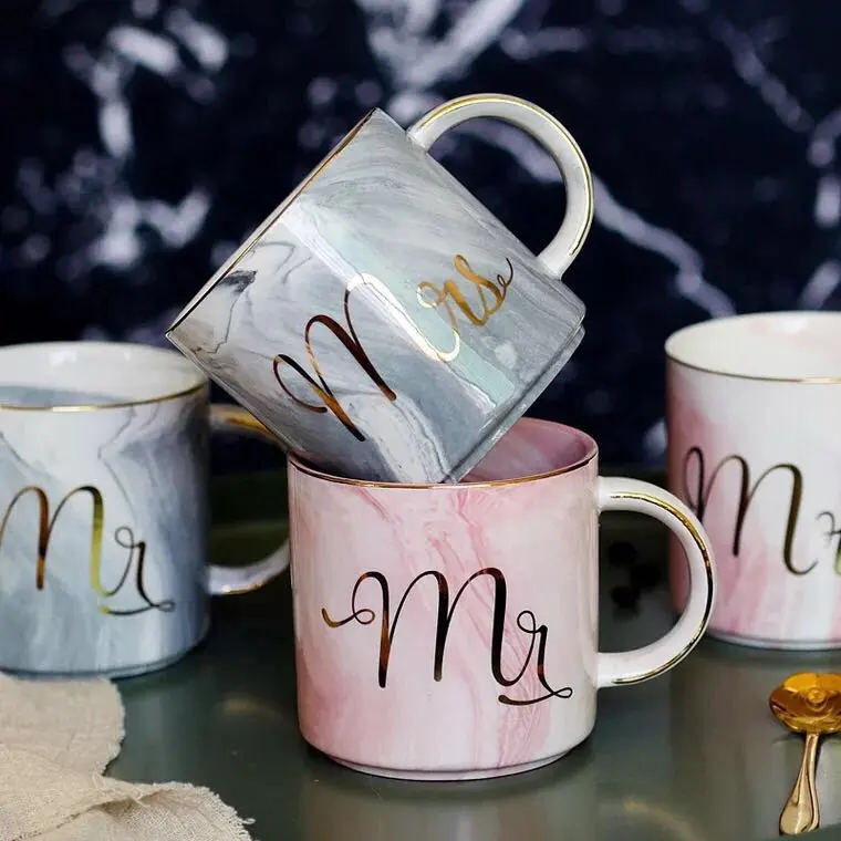 Valentine's day tea cup custom vintage camping sublimation mug mr and mrs coffee mugs