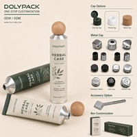 Tube cosmétique en aluminium pour crème pour les mains, capacité 30ml-100ml, avec bouchon à vis