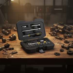 Juego de Llaves de Tubo Stanley de 38 Piezas, Juego de Herramientas Métricas con Enchufe de 1/4 de Pulgada - Product Image 3