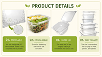 Série Harvest HC - Contenant à salade en PET recyclable, durable et respectueux de l'environnement