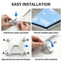 Nouvelles 4 ventouses pour support Starlink Mini, support de fixation à ventouse pour toit ouvrant de voiture, camping-car, bateau, camion