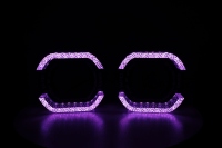 Feux de jour LED RGB HILUX DMAX et kit Angel Eye avec lentille Halo Ring IP65 étanche 3000 lumens
