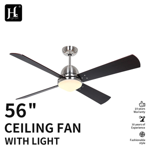 Ventilateur de plafond noir silencieux à intensité réglable par télécommande, 56 pouces, pour chambre à coucher, éclairage intérieur. - Product Image 3